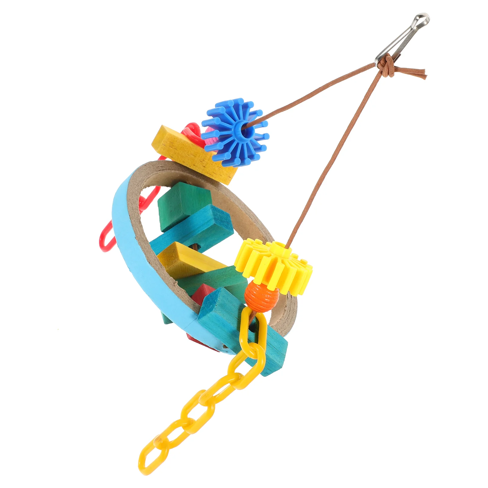 

Parrot Chewing Foraging Toy Wooden Parrot Toy Parrot Cage Bite Toy Bird Chewing Toy