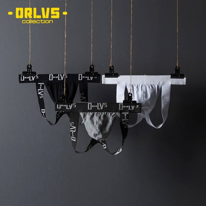 

ORLVS Men's Underwear Cotton Low Waist thong Back Empty T-Pants OR211