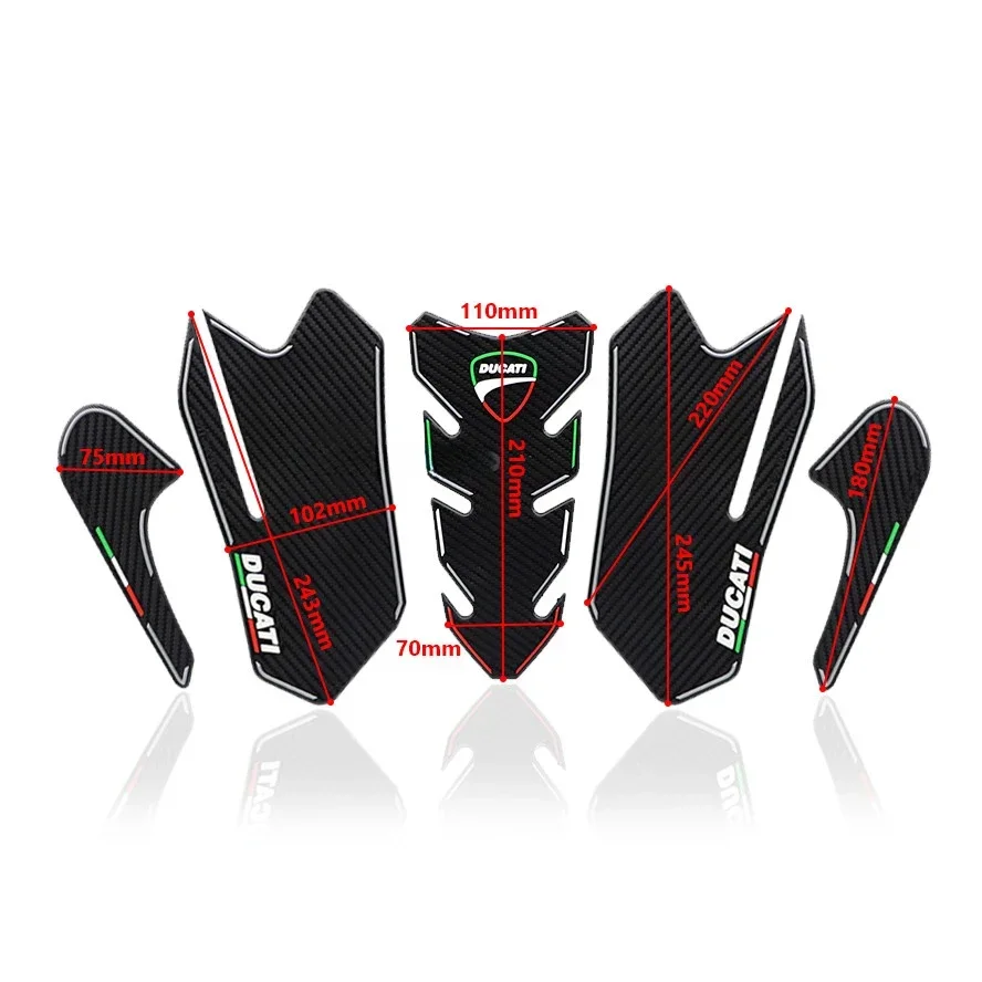 Наклейки на бак топлива мотоцикла 3D наклейки для DUCATI PANIGALE V2 899 959 1199 1299