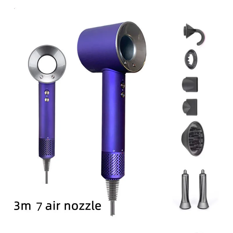 Cable 3 meter Leafless Hair Dryers Negative Ion Quick Dry 220V Powerful Air Blow Dryer Anion Electric Hot Cold Wind Blower enlarge