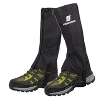 1 pair waterproof gaiters outdoor hiking boot gaiter waterproof snow leg legging cover ankle gaiters black caming equipment