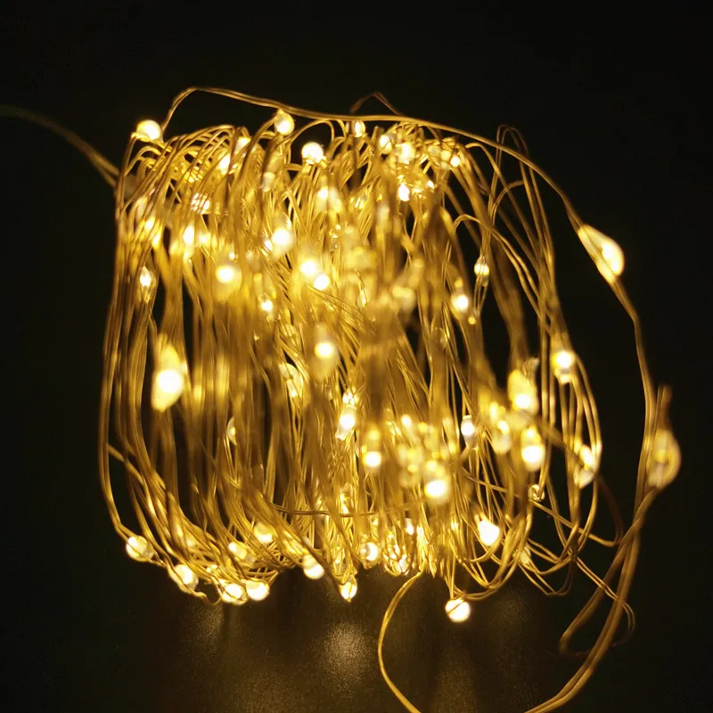 

New Year Copper Wire LED Fairy Garland String Lights Waterproof Lamp Christmas Decorations for Home Wedding Garden Decor Outdoor