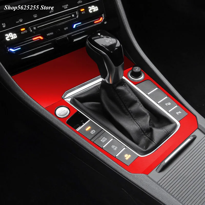 

for Volkswagen VW Jetta MK7 2019 2020 2021 Carbon Fiber Sticker Gear Shift Panel Cover Center Console Protection Film LHD AT