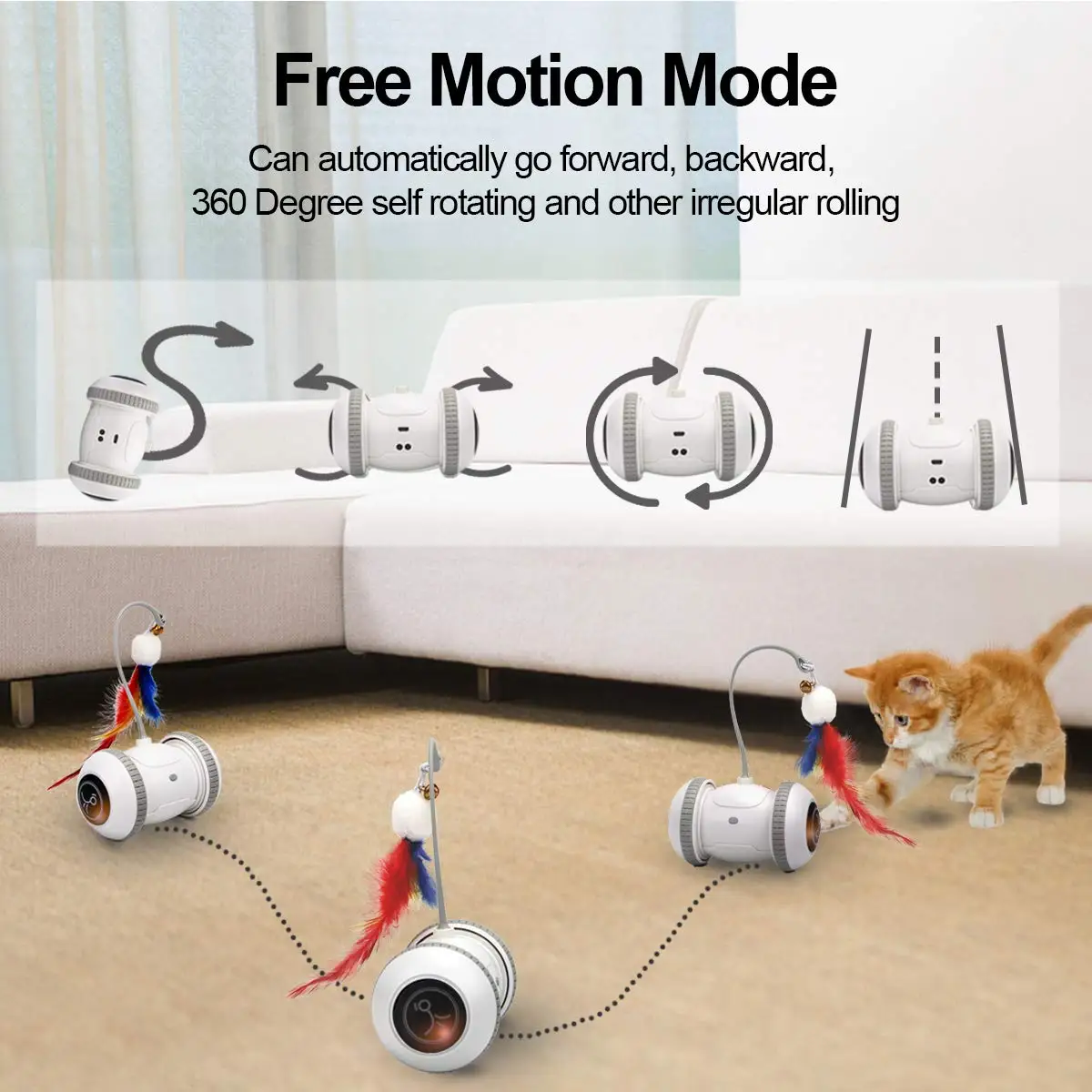 Игрушки для кошек с умным датчиком интерактивные автоматические электронные