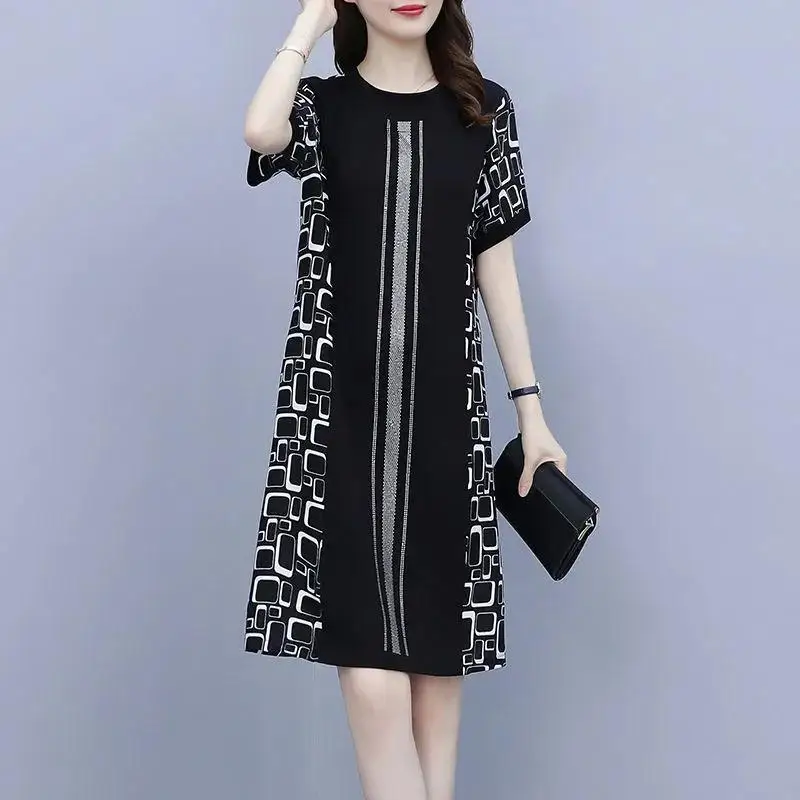 

2022 new summer dress slim fashion hot diamond a-shaped dress
