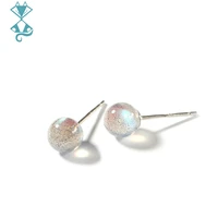 natural moonstone earrings blue labradorite stone s925 silver ear studs for women delicate jewelry gift stud earrings