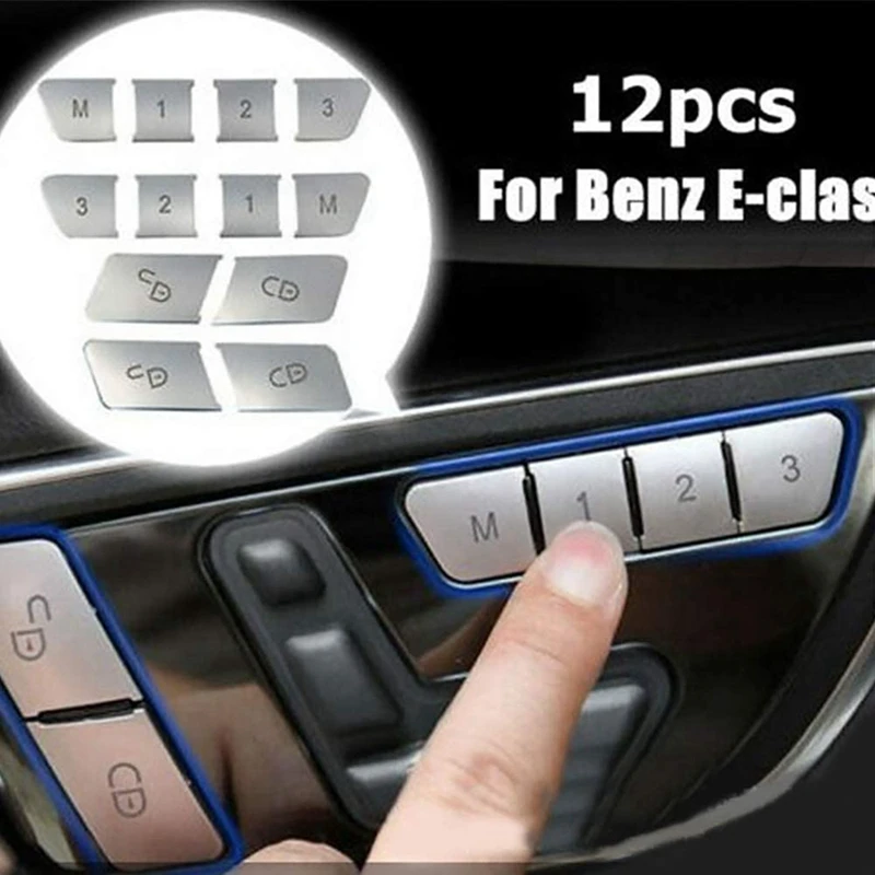 

36Pcs Car Door Seat Memory Lock Buttons Covers Stickers For Mercedes Benz CLA/GLA/GLK/GLE/CLS/GL/ML/A/B/E