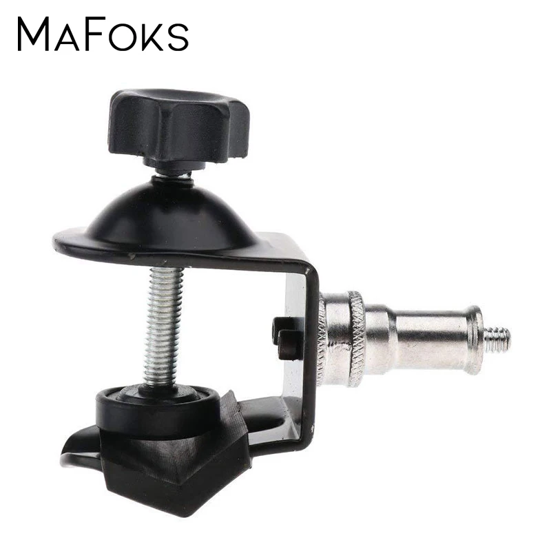 

1 pcs Heavy Duty Clip Clamp C Clip U Clamp Type with Spigot 1/4" Screw For Camera Studio Flash Photo Sutio Light Stands