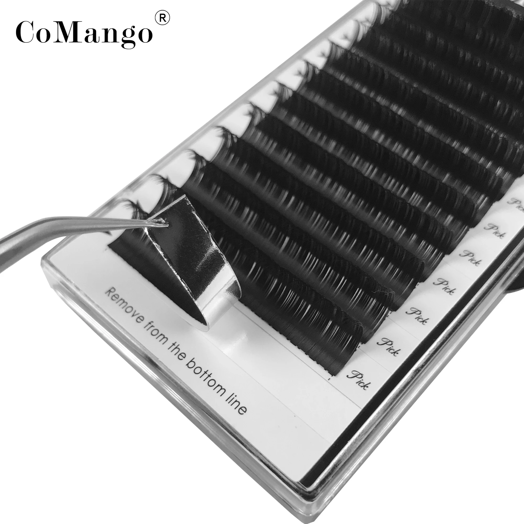 

CoMango Wholesale Price Eyelash Extensions For Salon Soft Thin Tip Length 8-20mm Eyelash Supplies