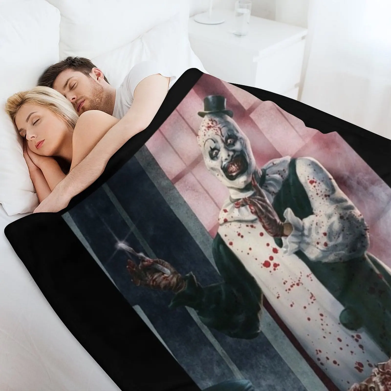 Ужасающий фильм ужасов искусство клоуна постер одеяло кровать модное