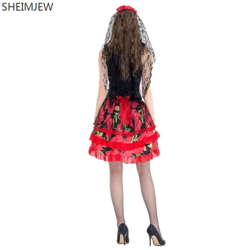 Новинка платье для невесты с призраками косплея взрослых женщин Мексиканский