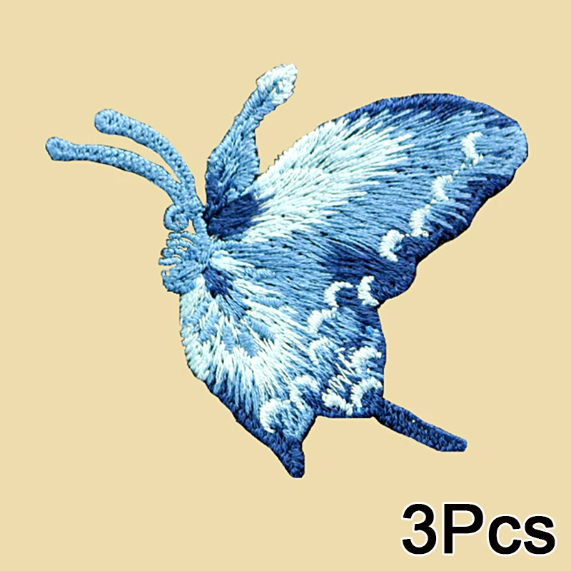 

3pcs Handmade Sew On Embroidered Clothes Applique Butterfly Patches Accessories DIY High Quality Fashion