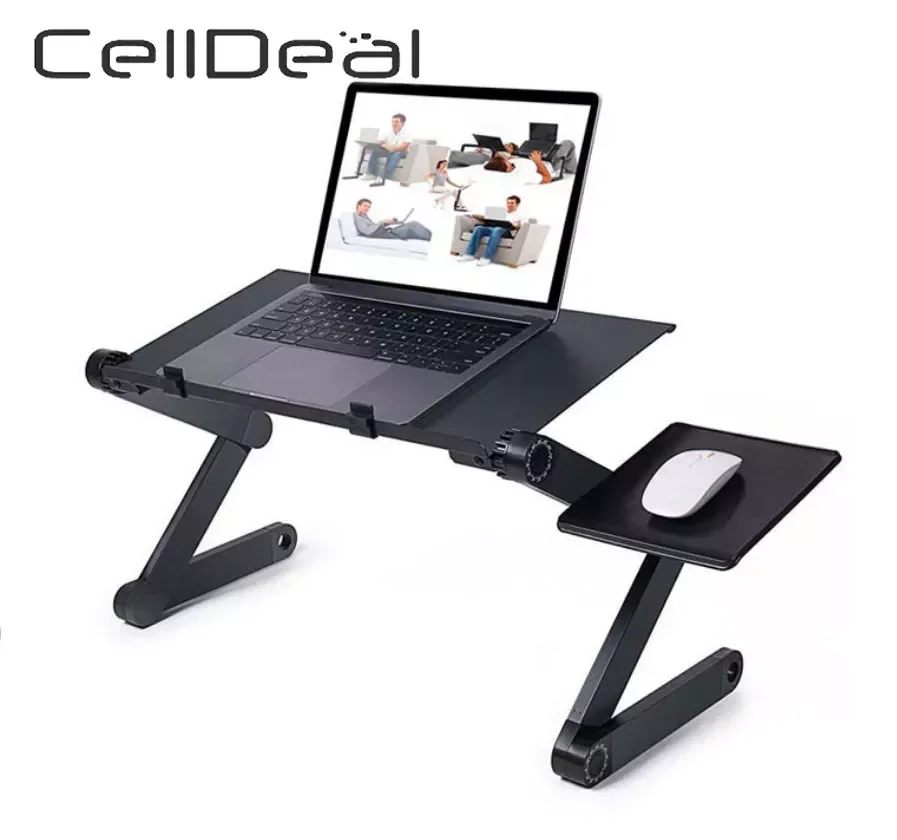 

Adjustable Aluminum Laptop Desk Ergonomic Computer Desk Portable TV Bed Lapdesk Tray PC Table Stand Notebook Table Desk Stand