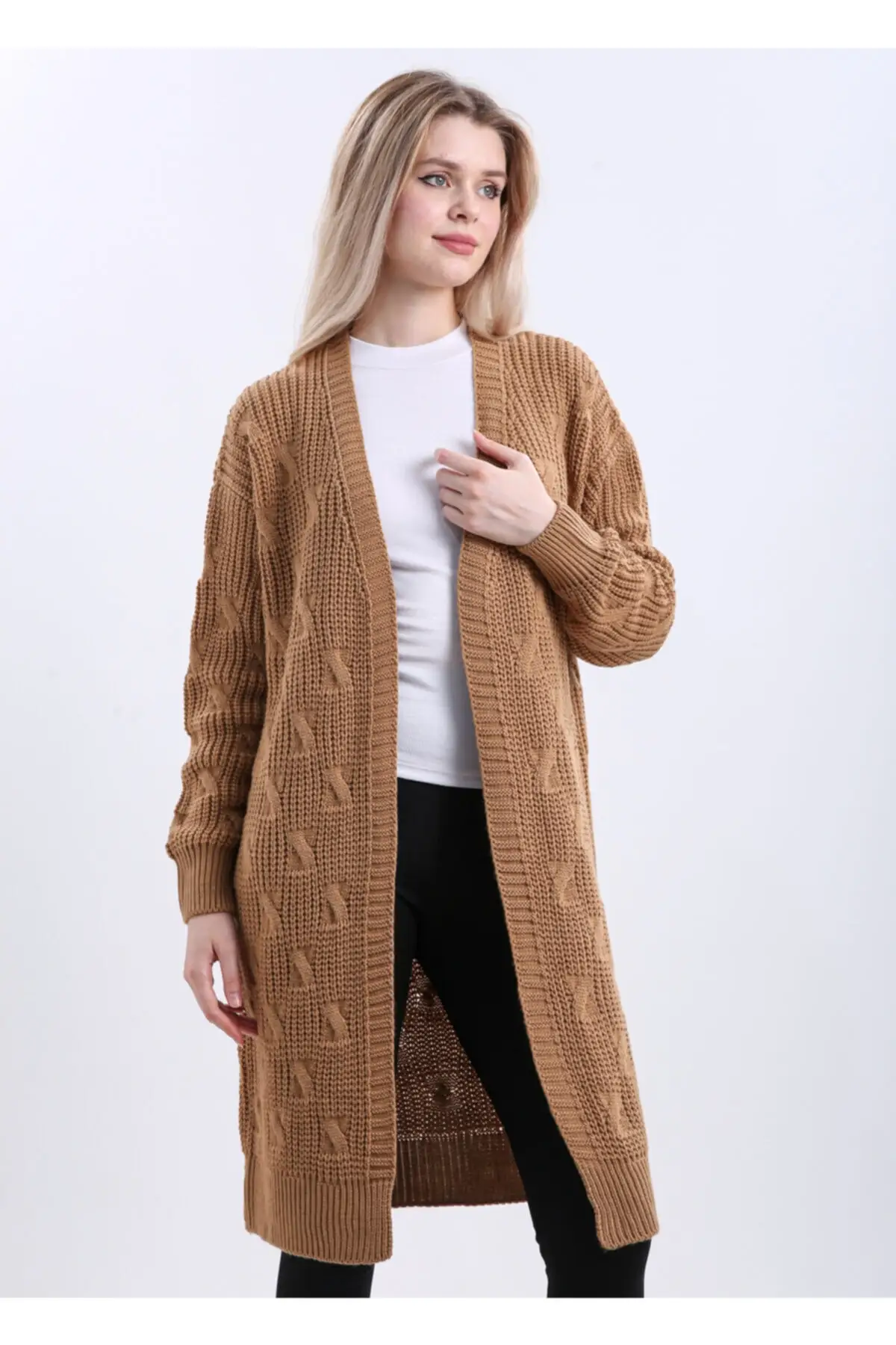 

Женский кардиган, Коричневая длинная спортивная одежда, повседневный вязаный качественный модный кардиган, свитеры, свободный свитер, свит...