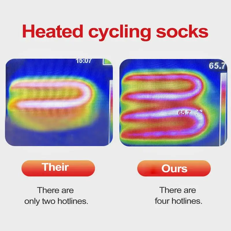 Электрические носки с подогревом длинные чулки электрические уличные теплые 3