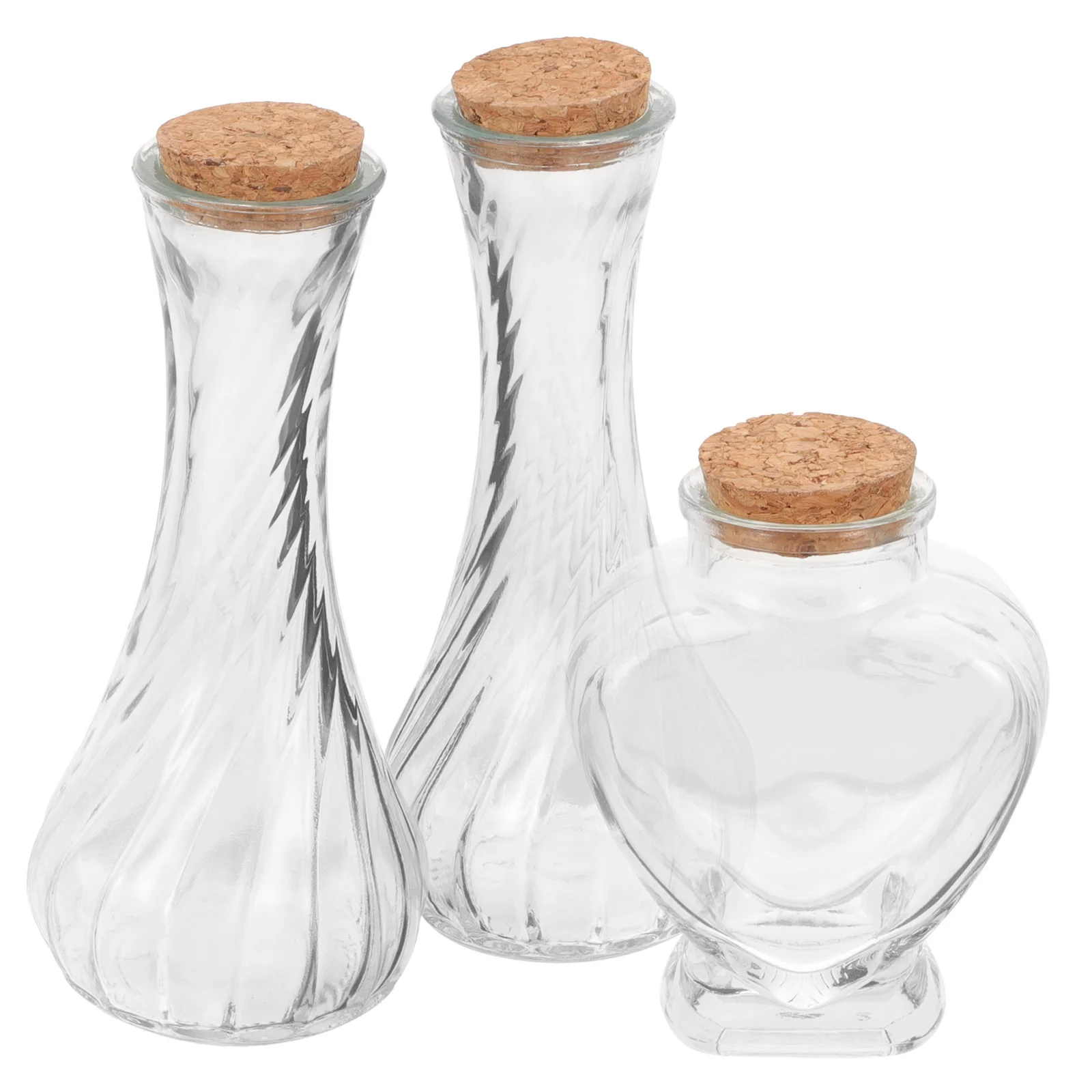 

3pcs Wishing Bottle Glass Drift Bottle Ornament Wedding Sand Ceremony Bottles