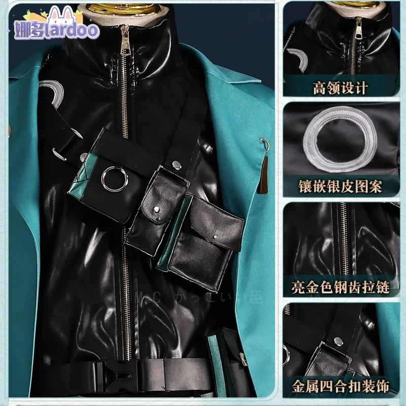 Jiyan Косплей Костюм Wuthering Waves Аниме Мужчины Красивая Униформа Хэллоуин