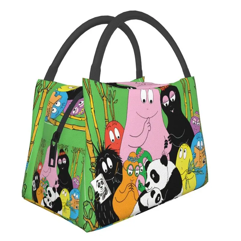 

Custom Barbapapa Family Love Lunch Bags Women Warm Cooler Insulated Lunch Box for Picnic Camping Work Travel