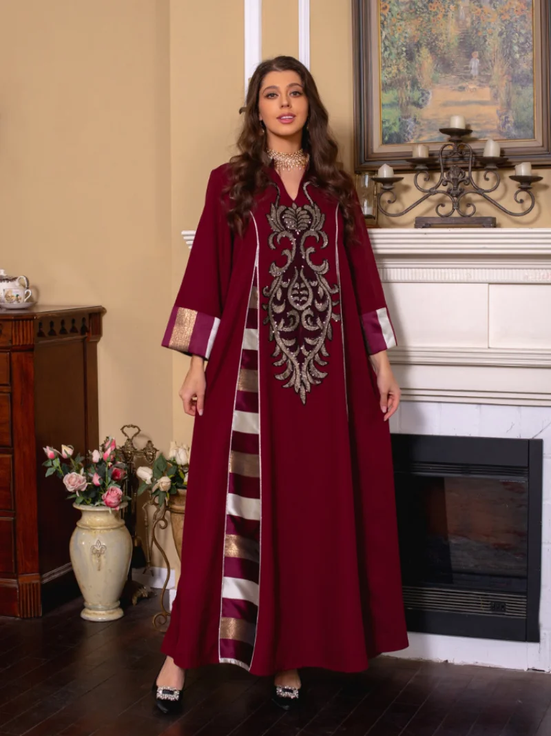ramadan Muslim Abaya Dress Women Turkey India Embroidery Abayas Dubai Arab Vestidos Morocco Party Dresses Kaftan Gown Robe Eid