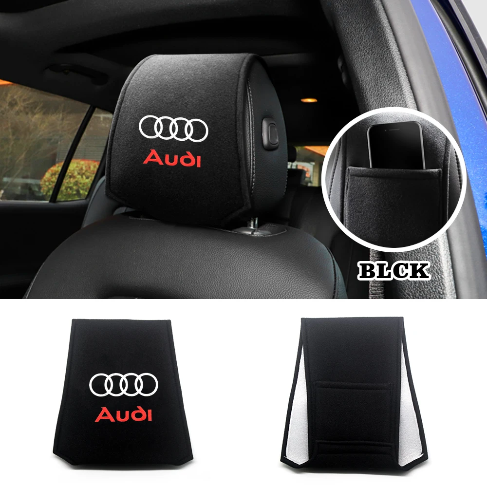 

Car Headrest Cover Auto Styling Seat Head Neck Rest Cushion Pillow Cover Accessories For Audi A4 B5 B6 A3 8P 8V 8L A5 A6 C6 C5 A