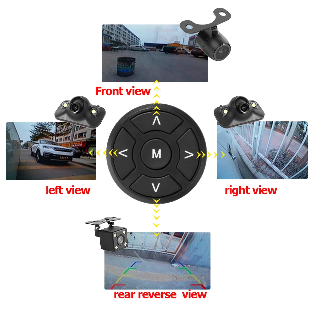 360 Degree Bird View System 4 Camera Panoramic Smart Car Parking Cam System