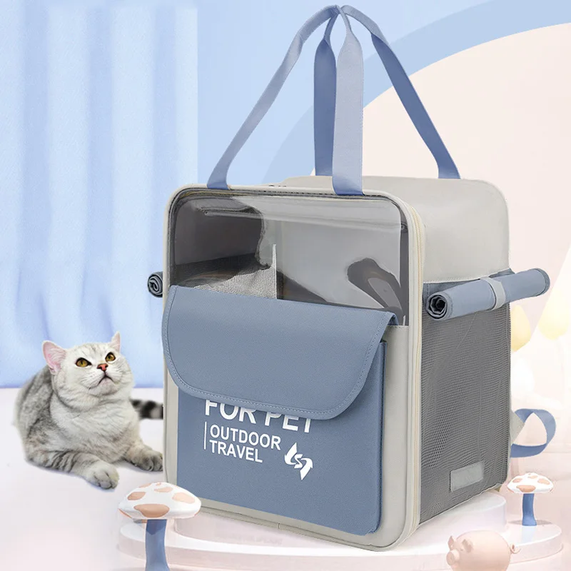 

Pet Cat Backpack Breathable Large Space Cat Carrier Travel Backpack For Cats Small Dogs Portable Backpack Carrying Pet Supplies