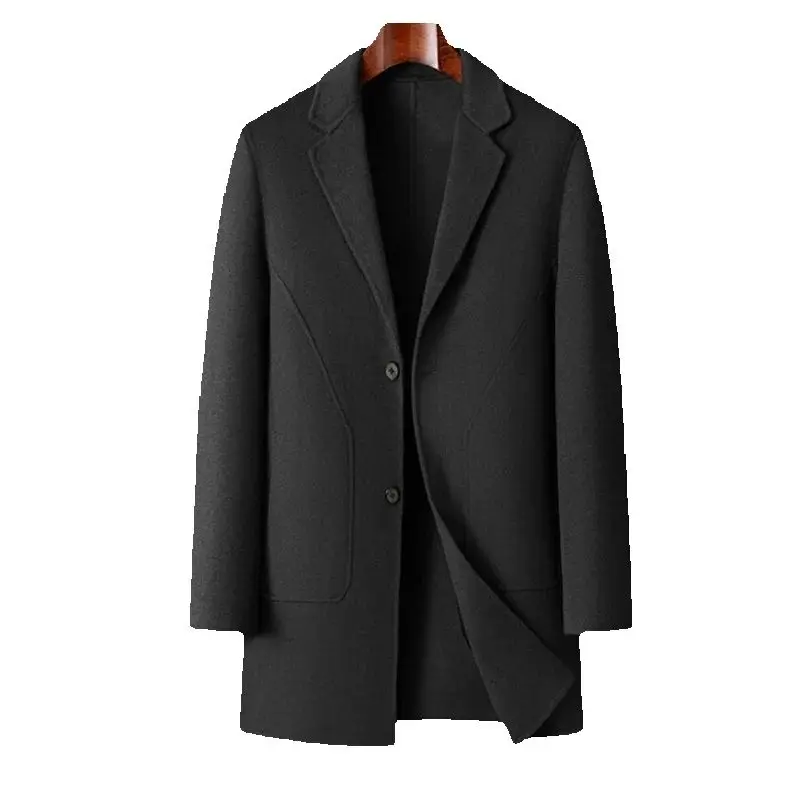 Новое поступление 2024 мужской плащ из 100% шерсти пальто мужские куртки 9868