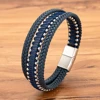 Classic Stainless Steel Bracelets - Black Blue Brown Color Punk 1