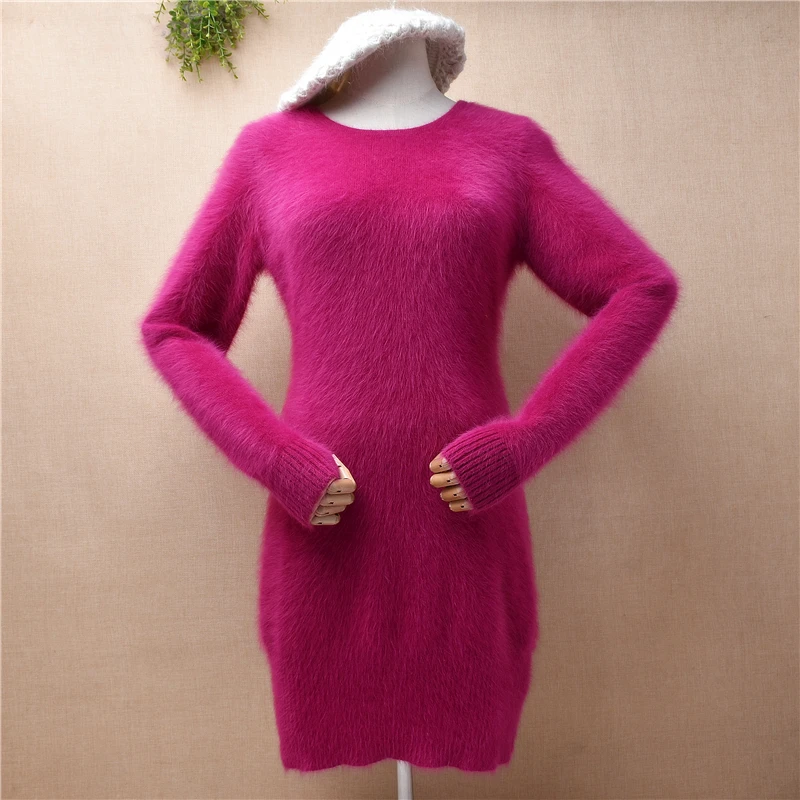 01 женская осенне-зимняя одежда из волосатой норки и кашемира вязаные тонкие