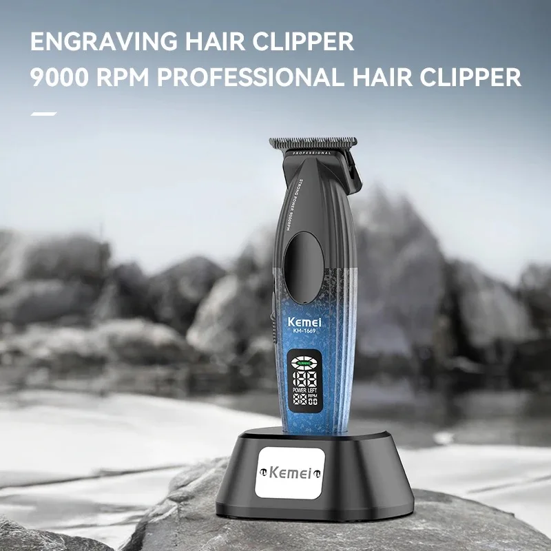 Профессиональный триммер для волос Kemei 9000 об./мин. бороды с нулевым писком Мужская