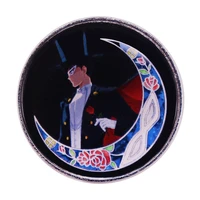 nightcoat mask field guard enamel pin wrap clothes lapel brooch fine badge fashion jewelry friend gift