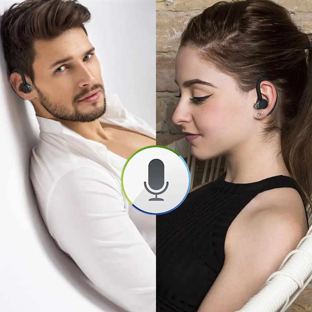 

Q8 одиночные беспроводные Bluetooth-совместимые наушники IPX6 водонепроницаемые бизнес-наушники для автомобиля гарнитура с поворотом на 180 градус...