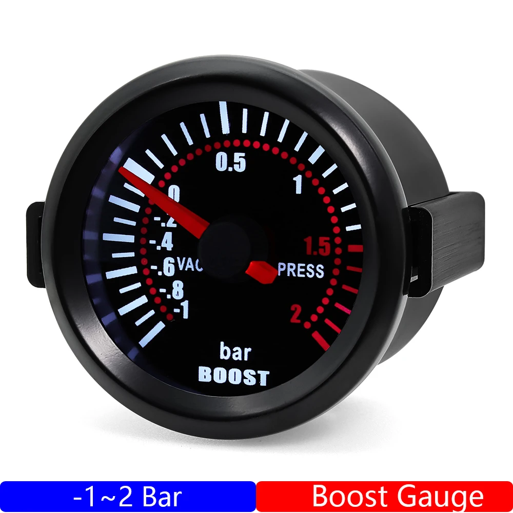 

2 "52 Мм Turbo Boost Gauge PSI BAR Индикатор Дымовых Линз Для Бензинового Гоночного Автомобиля 12 В-30 ~ 30PSI-1 ~ 2BAR Boost...