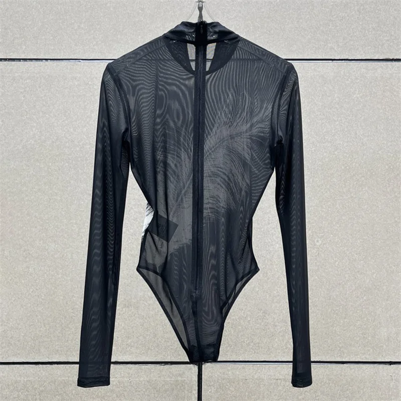 Женское боди 2024 осенняя новая мода с принтом перьев женские сексуальные