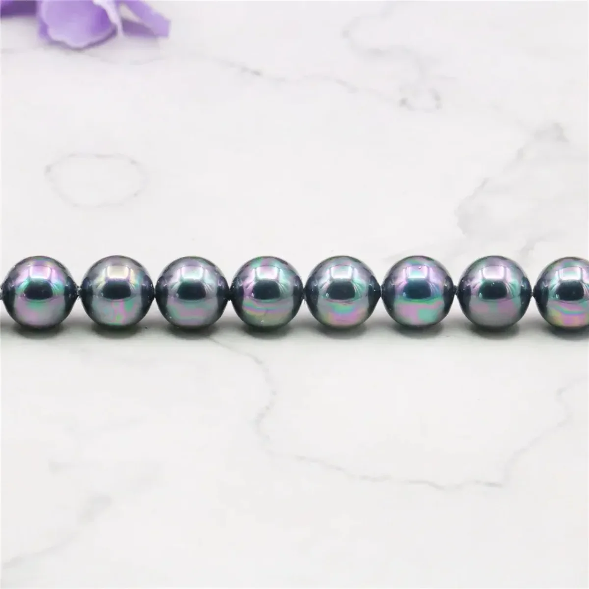 Круглые бусины из черного жемчуга ракушки южного моря 6/8/10/12/14 мм россыпью ручной