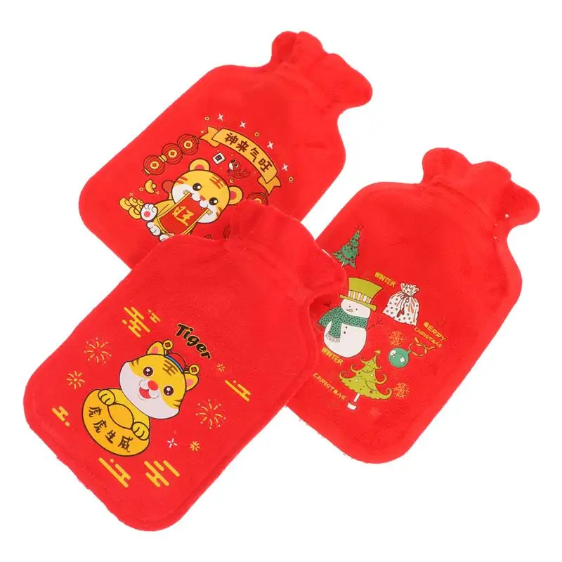

3pcs Adorable Hot Water Bags Detachable Warm Water Bags for Home (Red)