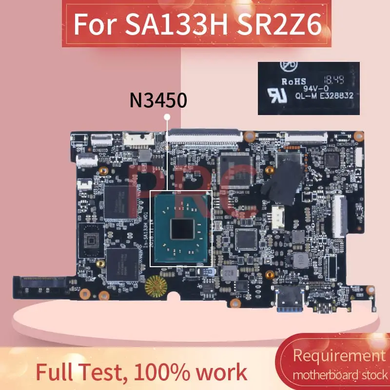 

For SA133H N3450 Laptop Motherboard QL-M E328832 SR2Z6 Notebook Mainboard