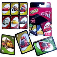 board games disney pixar cars uno playing cards game anime figure lightning mcqueen jackson storm combine bulldozer kid toy gift