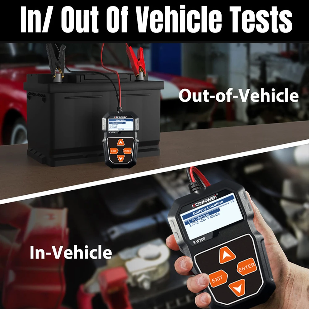 KW208 12 В Тестер Автомобильного Аккумулятора Автомобильный Анализ Инструмент Для