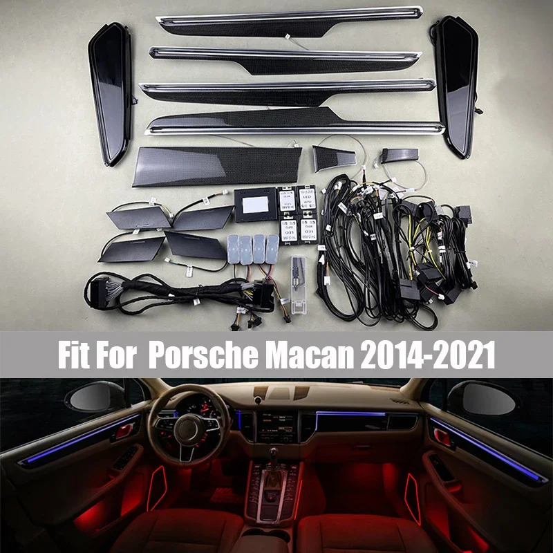 Набор сменных светодиодных панелей для автомобиля 64 цвета крышка колонки Porsche Macan