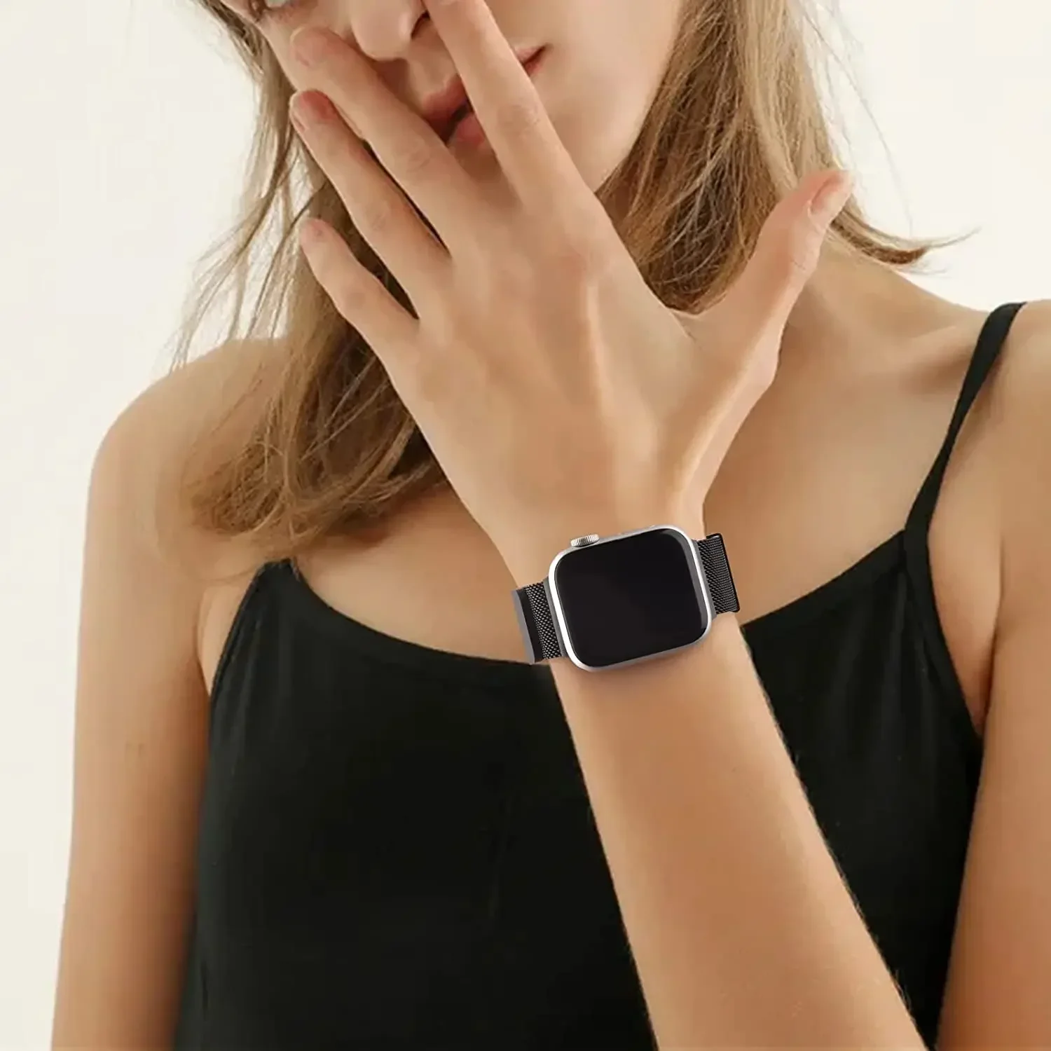 Миланский ремешок для Apple Watch Band Ultra 2 49 мм 46 44 40 45 41 Браслет iWatch Series 10 9 6 5 SE 7 8 Ремешок