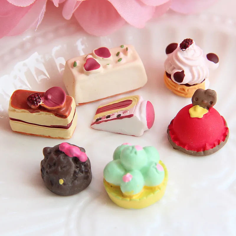 

100 шт. Kawaii DIY Миниатюрные фотообои фрукты крем шоколад торт орнамент из смолы ремесло игра Кукольный дом аксессуары