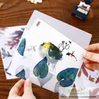 100 шт.лот, Новая Винтажная серия листьев, прозрачный бумажный конверт из серной кислотысумка для картОфисные и Школьные принадлежностиоптовая продажа