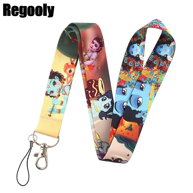 

Кришна Классическая Стиль шнурки для ключа 90s телефона рабочий держатель значка шейный ремешок с телефона с подвеской лямки лента