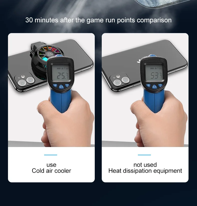 Portable Mobile Phone Radiator Phone Cooling Fan Case For Phone Cooler Phone Cooling Fan Case Mobile Phone Cooler
