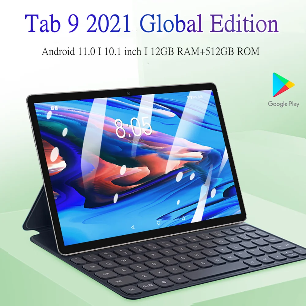 

10 inch Tab 9 Tablet 12GB RAM+512GB ROM Tablets android 4G/5G Game Tablette Android 11.0 Tablete dual sim 10 core calling tablet