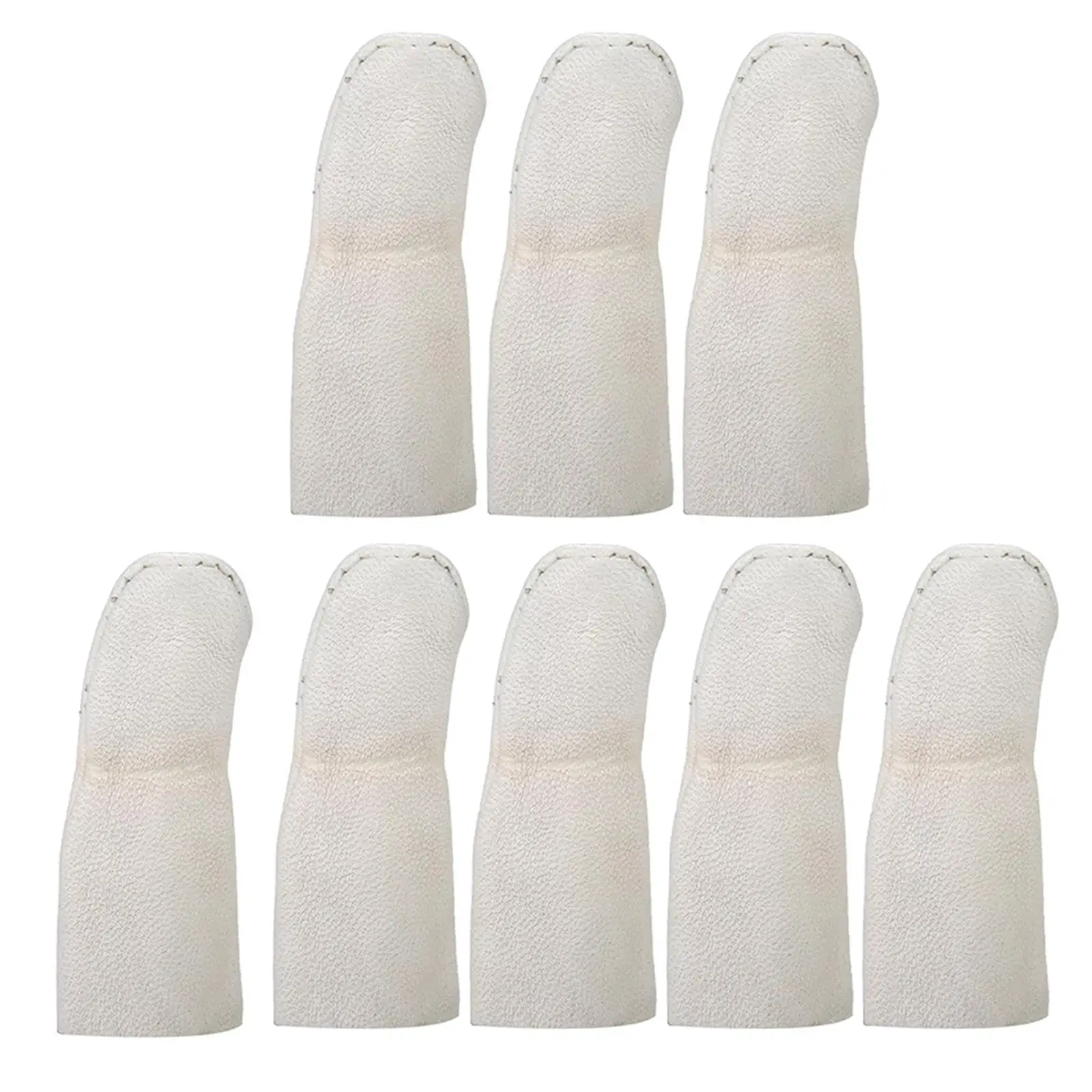 

8x PU Leather Finger Cots Fingers Protective Sleeves for Woodworking Work