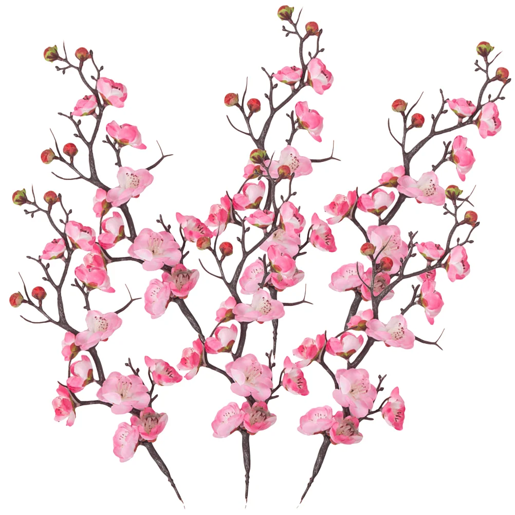 

Flower Artificialfake Bouquet Plum Decoration Bouquets Wedding Year New Bridal Stems Orchid Lifelike Floral Arrangement Sushi