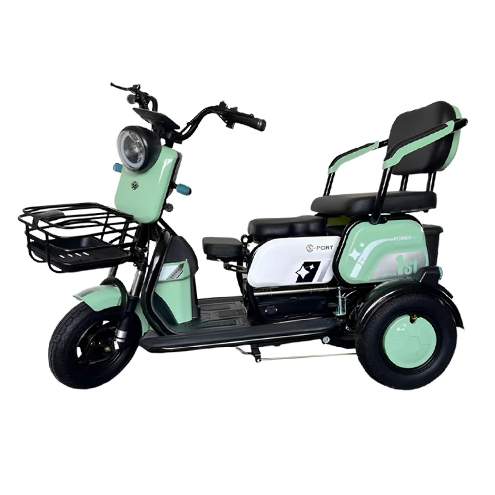 

60v20a Electric Tricycle Adult Trike Triple Before And After Double Drum Brake High Capacity Storage Space 3 Wheel Scooter