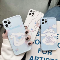 sanrio cinnamoroll cartoon doll phone cases for iphone 13 12 11 pro max xr xs max 8 x 7 se 2022 silica gel y2k girl gift cover